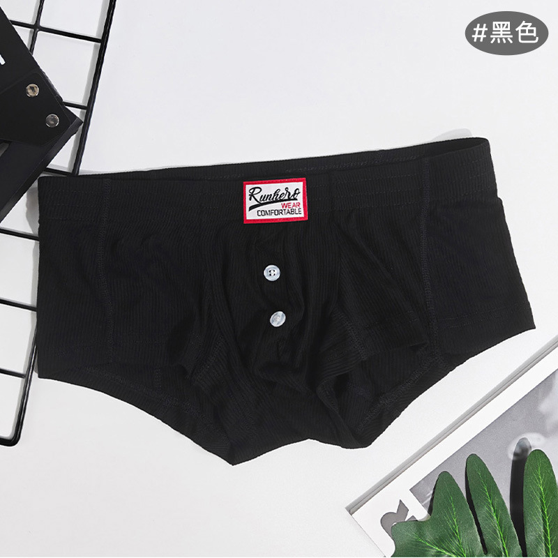 Boxer Shorts Modal - Calcinha masculina botão u convexo bolsa