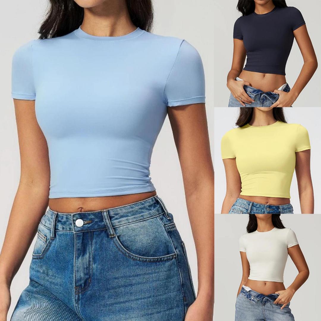 T Shirt Tight Fit - Camiseta Esportiva Feminina Justa de Secagem