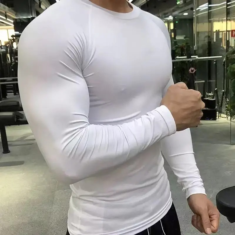 T Shirt Tight Fit - Camiseta Esportiva Masculina de Secagem Rápida